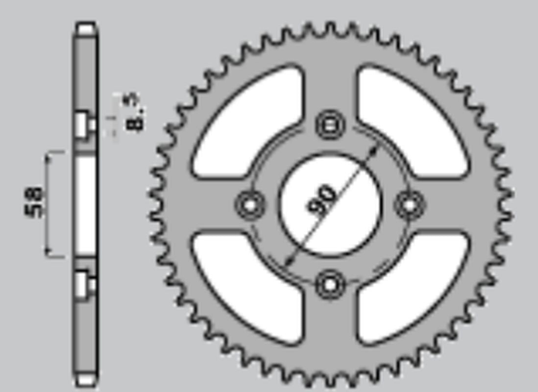 Rear Sprocket 4462 36 HONDA C125 SUPER CUB '18-21' (446236JT) (Chain 420)