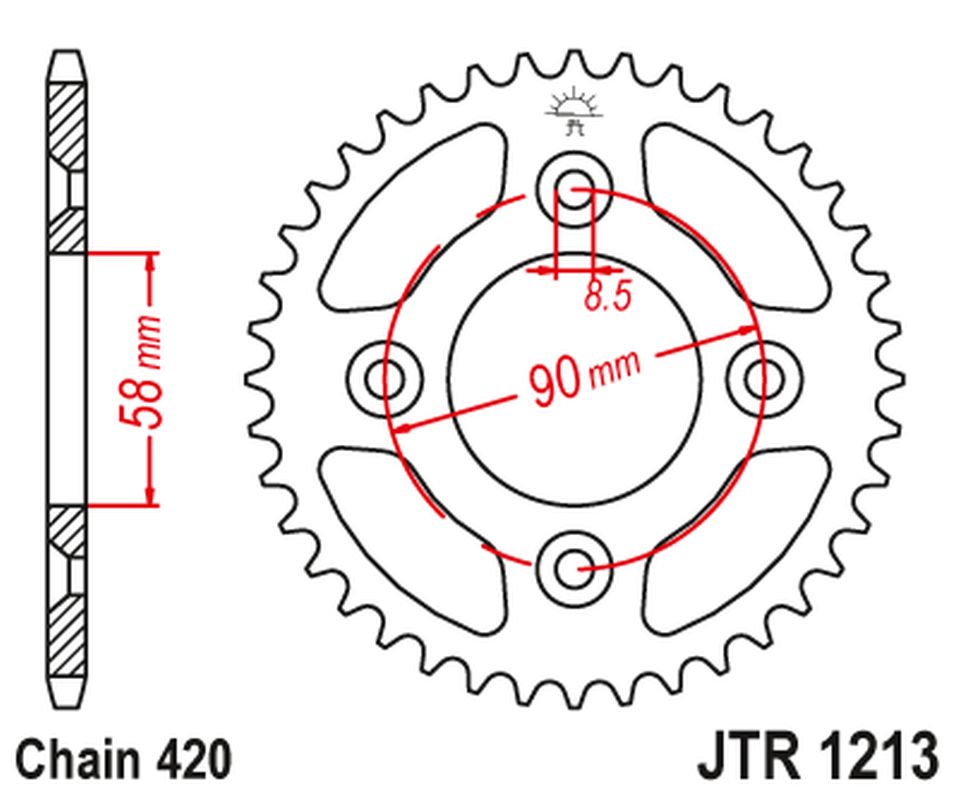 Rear Sprocket 4463 37 HONDA CRF 50 '04-20' XR 50 '00-04' (446337JT) (Chain.420)
