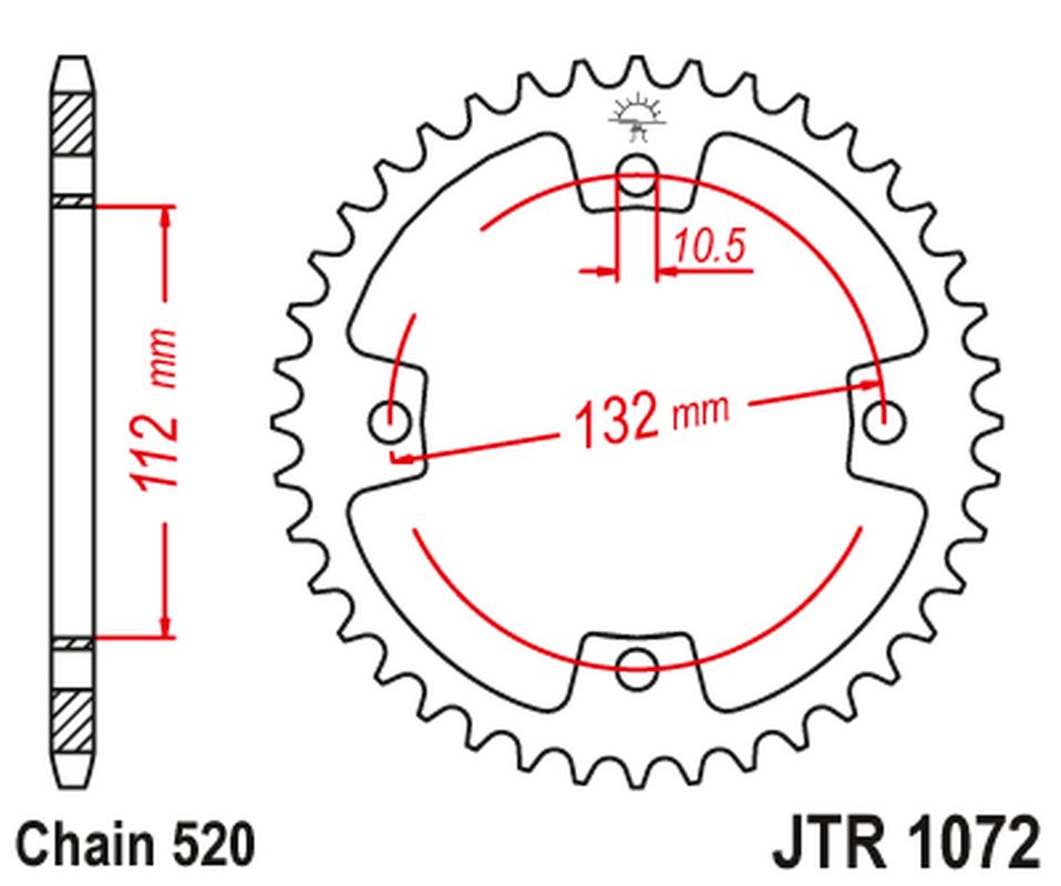 Rear Sprocket 4485 38 (448538) KYMCO MAXXER, MXU 300/250 '02-'15, KXR, KXU (Chain. 520)