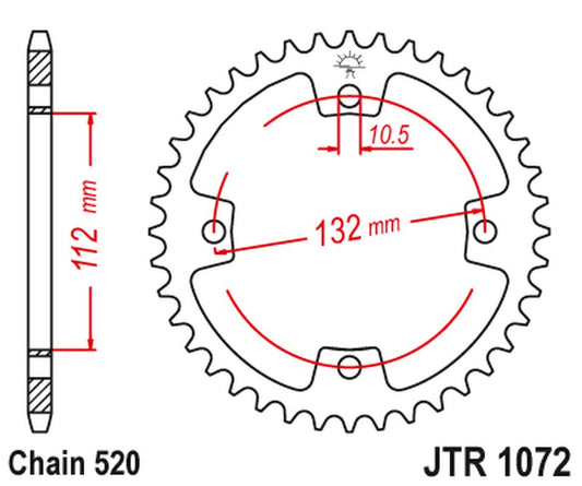 Rear Sprocket 4485 38 (448538) KYMCO MAXXER, MXU 300/250 '02-'15, KXR, KXU (Chain. 520)