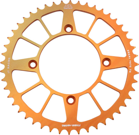 Rear Sprocket 4549 48 Aluminium RACELITE KTM FREERIDE 250 14-17 (+2), 350 12-17 (454948JTA) (Chain. 520) COLOR ORANGE