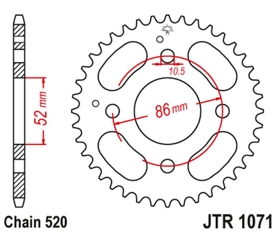 Rear Sprocket 4621 31 KYMCO MXU/MXR50/150 '02-'13 (462131JT) (Chain. 520)