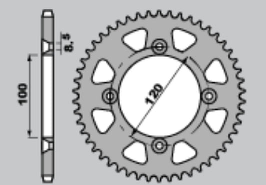 Rear Sprocket 4738 47 YAMAHA YZ 65 '18-'25 (473847JT) (Chain.420)