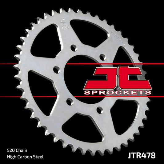 Rear Sprocket 478 45 KAWASAKI ZXR 400 (88-02), Z 800 (13-14), ZX6R (05-20), Z750 (04-12) (47845JT) (CAN REPLACE 4578 45 JTR1478.45) (Chain. 520)