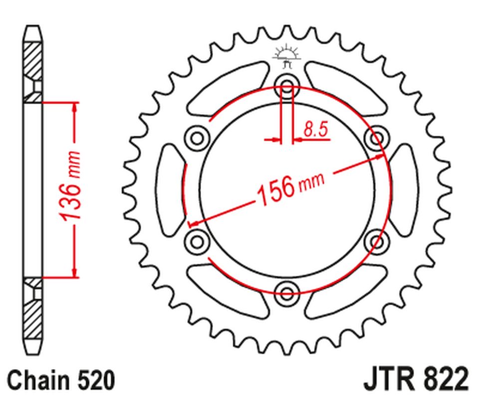 Rear Sprocket 702 49 HUSQVARNA SMS 125 '00-12, SUZUKI RM 400 '79-80, DR 250 '90-93 (70249JT) (Chain. 520)