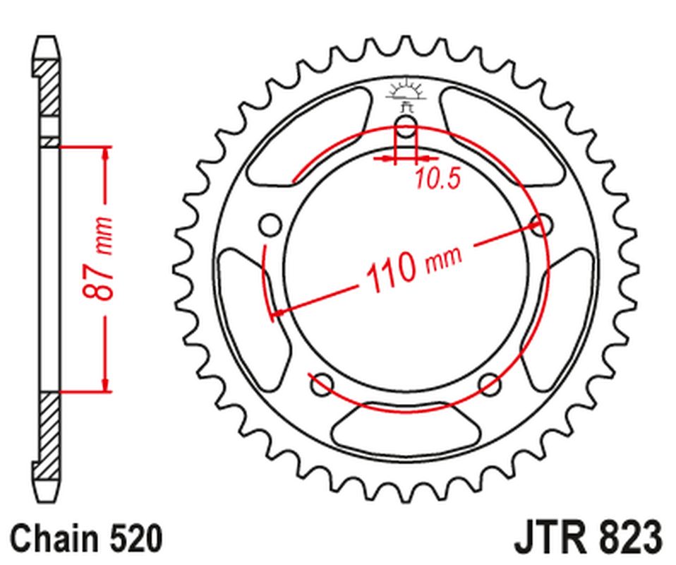 Rear Sprocket 795 49 SUZUKI GSF 250 BANDIT '91-95, GSX 250 '90-94 (79549JT) (Chain. 520)