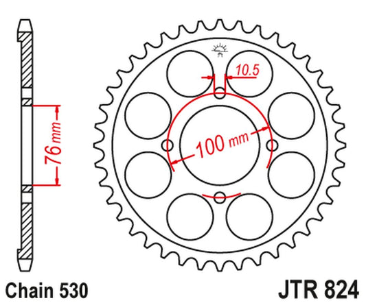 Rear Sprocket 817 40 SUZUKI RG 500 GAMMA '86-89 (81740JT) (Chain. 530)