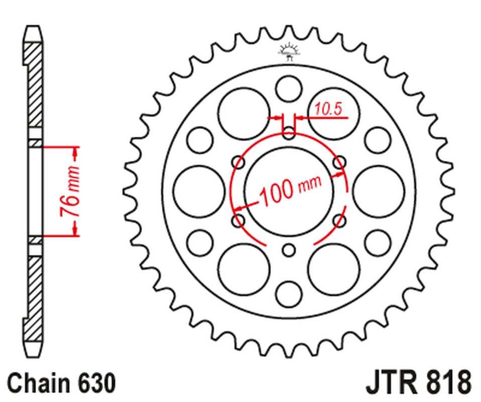 Rear Sprocket 818 41 SUZUKI GS 750 '77-83, GSX 750 '79-82 (81841JT) (Chain. 630)
