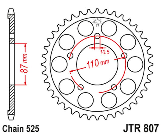 Rear Sprocket 828 49 SUZUKI GSF 650 BANDIT '07-15, GSX 650 '08-16, GSF/GSX 400 BANDIT '90-92, SV 650 '99-13 (82849JT) (Chain. 525)