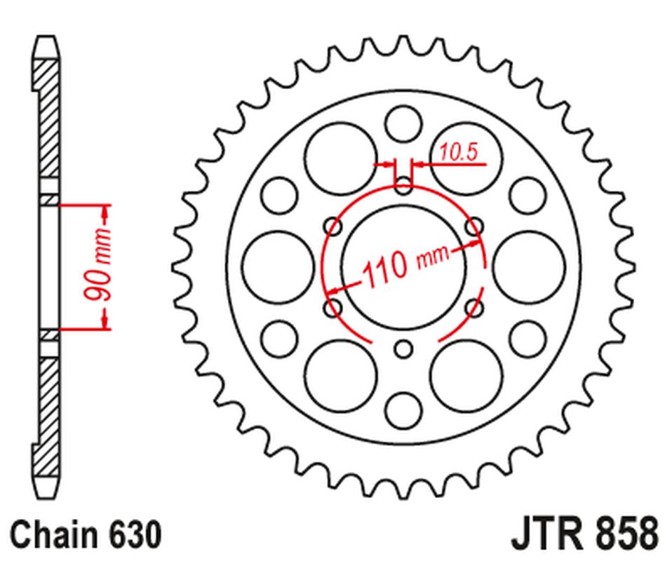 Rear Sprocket 858 35 YAMAHA XV 920R / XV 1000 '81-82, TR1 '81-85 (85835JT) (Chain. 630)