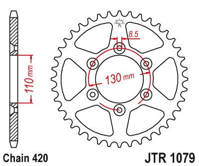 Rear Sprocket CPI 50SM '06-12 (JTR1079.53)* (Chain. 520)