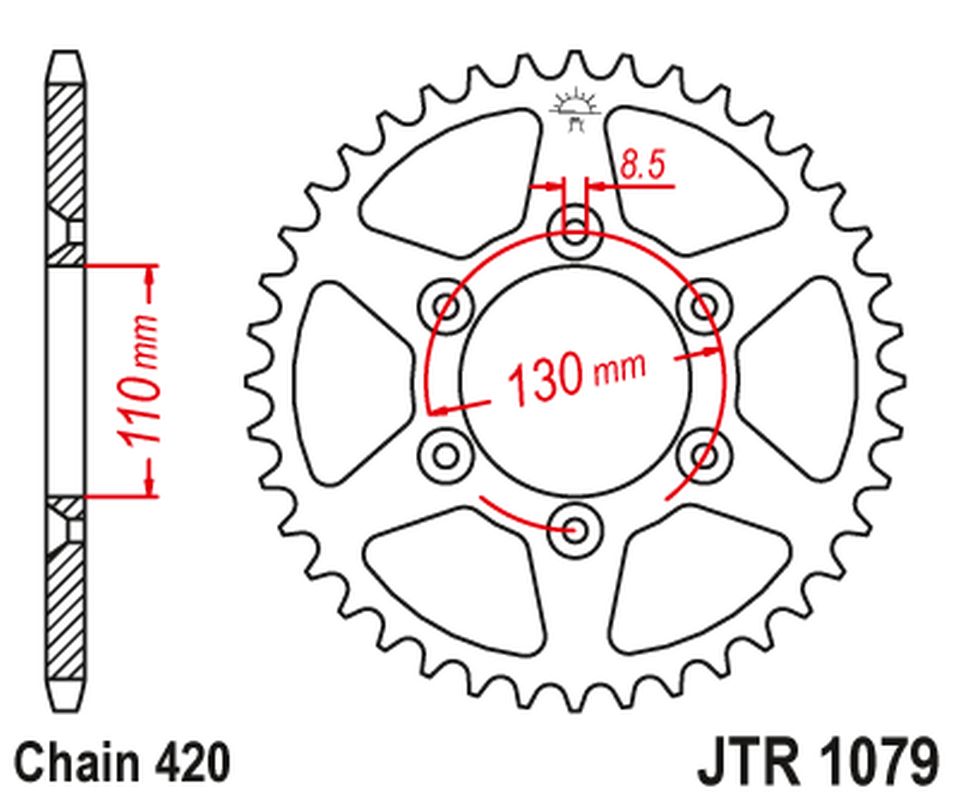 Rear Sprocket CPI 50SM '06-12 (JTR107962) (Chain. 520)