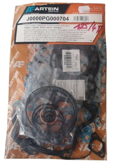 GASKET SET APRILIA ATLANTIC 125 06-08, DERBI GP1 125 06-08, DERBI RAMBLA 125, GILERA RUNNER VX 05-10, PIAGGIO MP3 125 07-08, VESPA GRANTURISMO 125 03-07, VESPA GTS / GTV 125 07-09