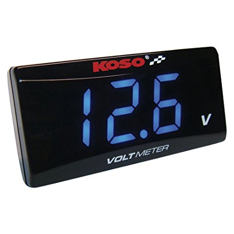 WATERPROOF VOLTMETER SUPER SLIM MODEL (BLUE BACKLIGHT) (EL) 