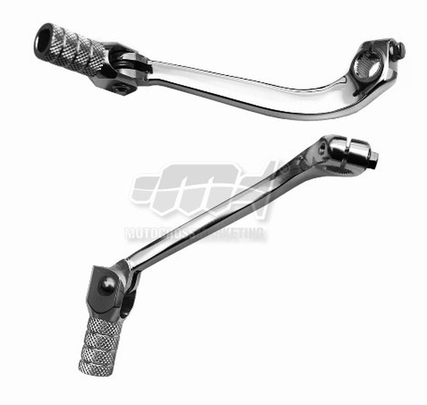 GEAR SHIFT LEVER SUZUKI RMZ250 07-25 (ALUMINUM FORGED) COLOR SILVER, ALUMINUM TIP