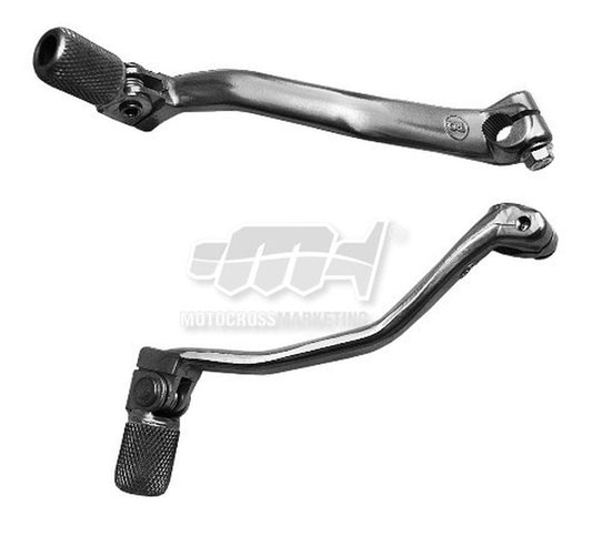 GEAR SHIFT LEVER YAMAHA YZ125/250 05-25, FANTIC XE/XX125 21-25 (ALUMINUM FORGED) COLOR SILVER, STEEL TIP