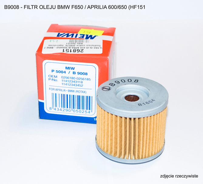 OIL FILTER BMW F650 / APRILIA 600/650 (HF151) 