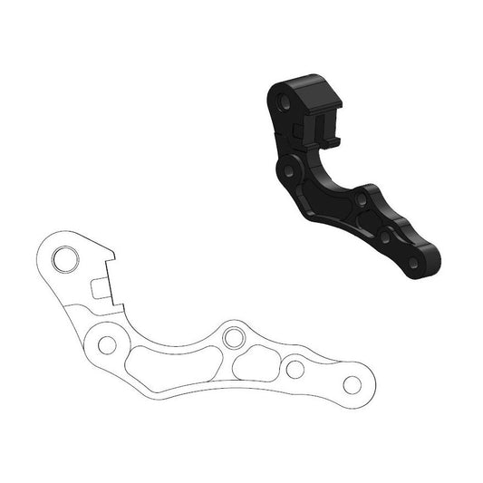 ADAPTER FOR 270MM DISC GASGAS EC250/350F/300 '21-, HUSQVARNA FE/TE '22- BLACK (NO BRACTEC CALIPER)