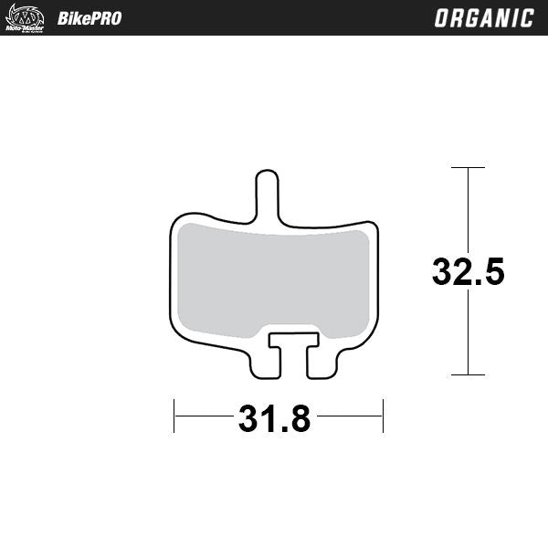 BIKE PRO BICYCLE BRAKE PADS ORGANIC FITS PROMAX IMPERIAL DX04, HAYES MX-1, HFX-9, HFX-MAG