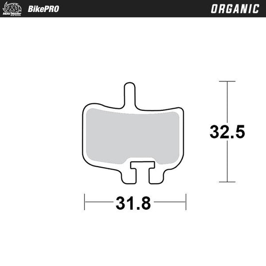 BIKE PRO BICYCLE BRAKE PADS ORGANIC FITS PROMAX IMPERIAL DX04, HAYES MX-1, HFX-9, HFX-MAG