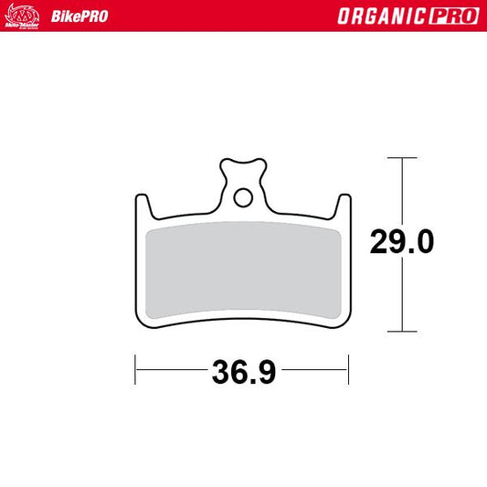 BIKE PRO BICYCLE BRAKE PADS ORGANIC PRO FITS HOPE RX4, M4, E4