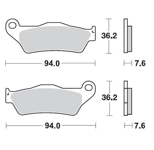 BRAKE PADS KH181 NITRO RACING SINTER METALLIC SOFT:22 (NITRO SPORT) SX E ALL, KTM 125-200-250-300-350-360-380-440-500
