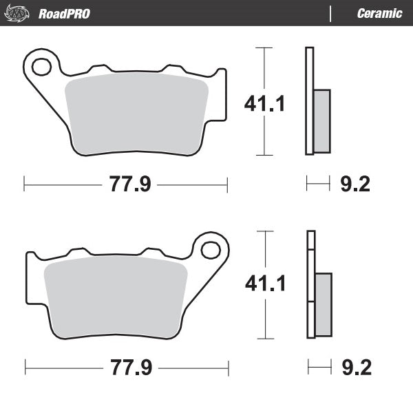 BRAKE PADS KH208 / KH213 ROADPRO CERAMIC SERIES