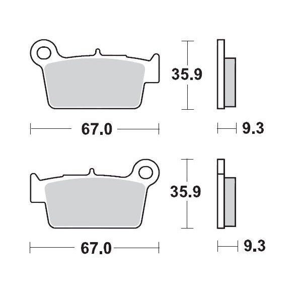 BRAKE PADS KH367 SINTER METALLIC RACING:12 (SINTERPRO SERIES RACING GP) REAR RMZ250 SUZUKI '04-, RMZ450 '05-, KAWASAKI KXE450 '10-, KXF250/450 '04-, YAMAHA WR250 '08-'14, YZ125 '03-, YZ250 '02-, WR/YZ450 '03-, BETA RR50/300 '05-
