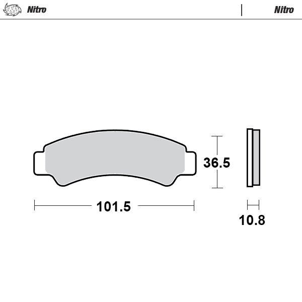 BRAKE PADS KH726 SINTER METALLIC ENDURO:21 (NITRO) FRONT RIGHT/LEFT CF MOTO Z-FORCE550/800/1000, C-FORCE450/520/625/850 (SEE DESCRIPTION)