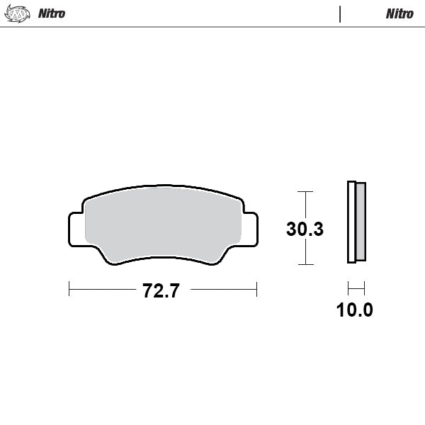 BRAKE PADS SINTER METALLIC ENDURO:21 (NITRO) REAR CF MOTO Z-FORCE 550/800/1000, C-FORCE 450/520/625/850 (SEE DESCRIPTION)