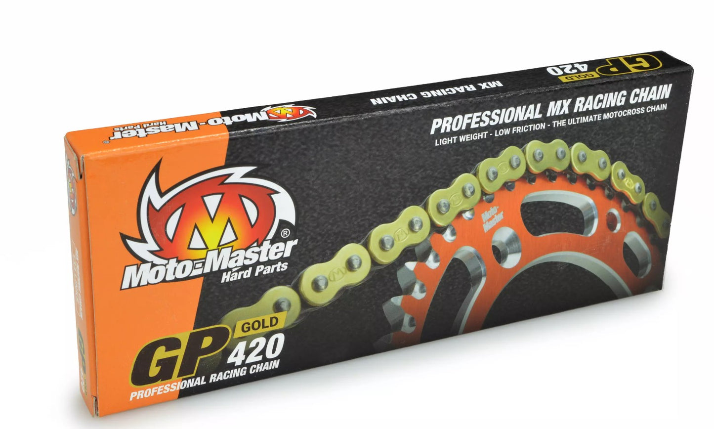 DRIVE CHAIN GP-420 MX RACING GOLD NON-O-RING 134L