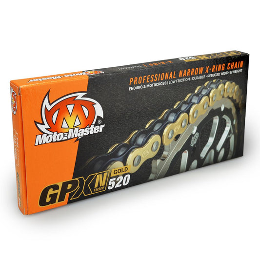 DRIVE CHAIN GPXN-520G MOTOCROSS/ENDURO X-RING NARROW GOLD/BLACK 120L