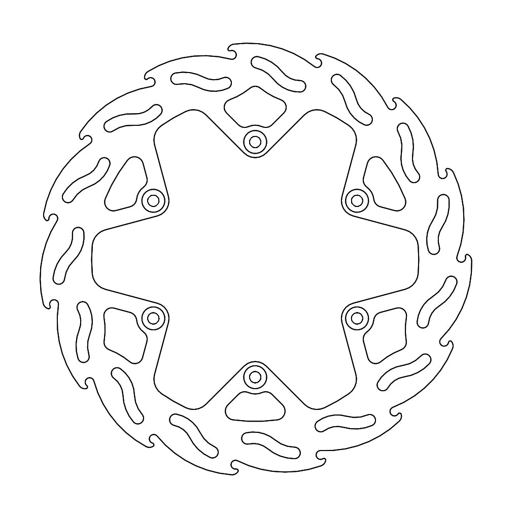 BRAKE DISC FLAME REAR 245MM YAMAHA YZ/YZF/WRF125/250/450 '19-