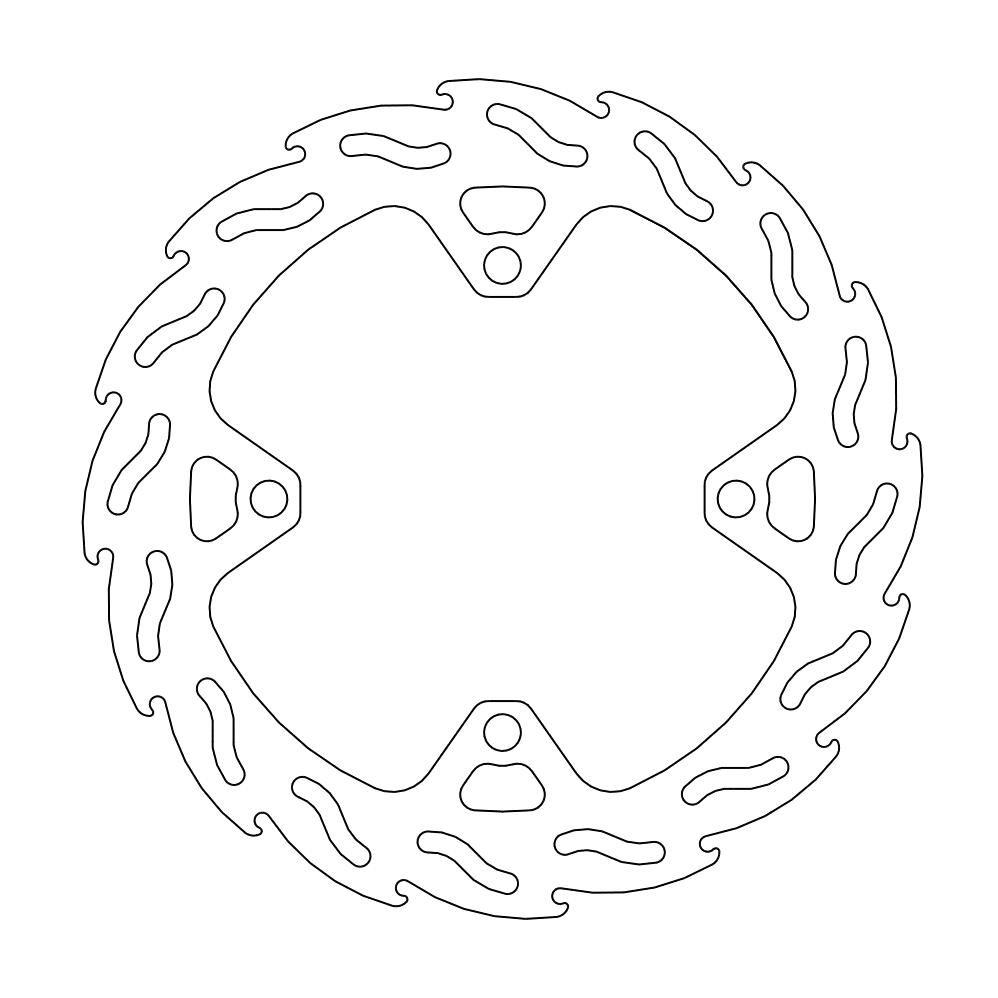 BRAKE DISC REAR FACTORY KAWASAKI KX/KXF 220MM - 4.4MM THICKNESS