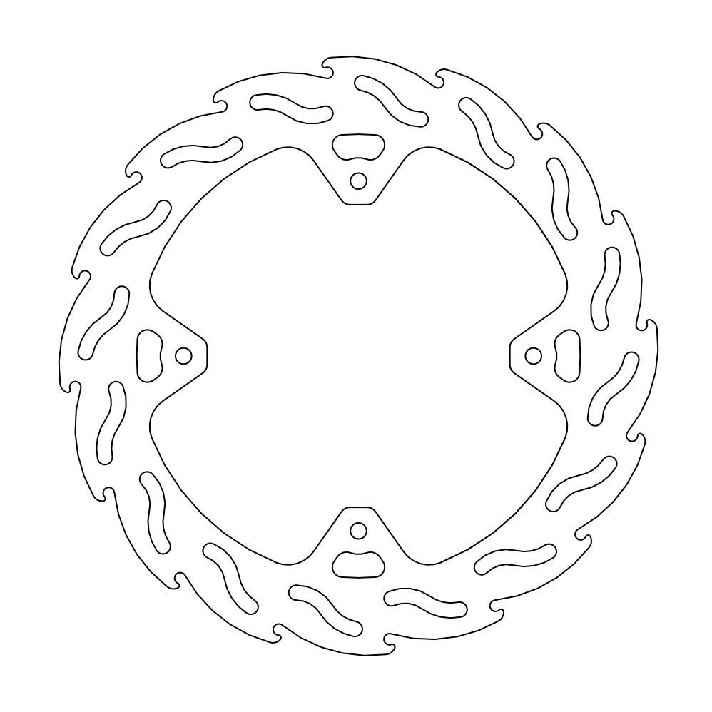 BRAKE DISC REAR FLAME HONDA CRF250/450 '04- 240MM