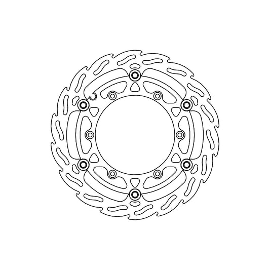 BRAKE DISC FRONT FLAME FLOATING 270MM (ALUM CENTER) BETA RR250/300/350/390/500/430/480/498/400 '13-'20