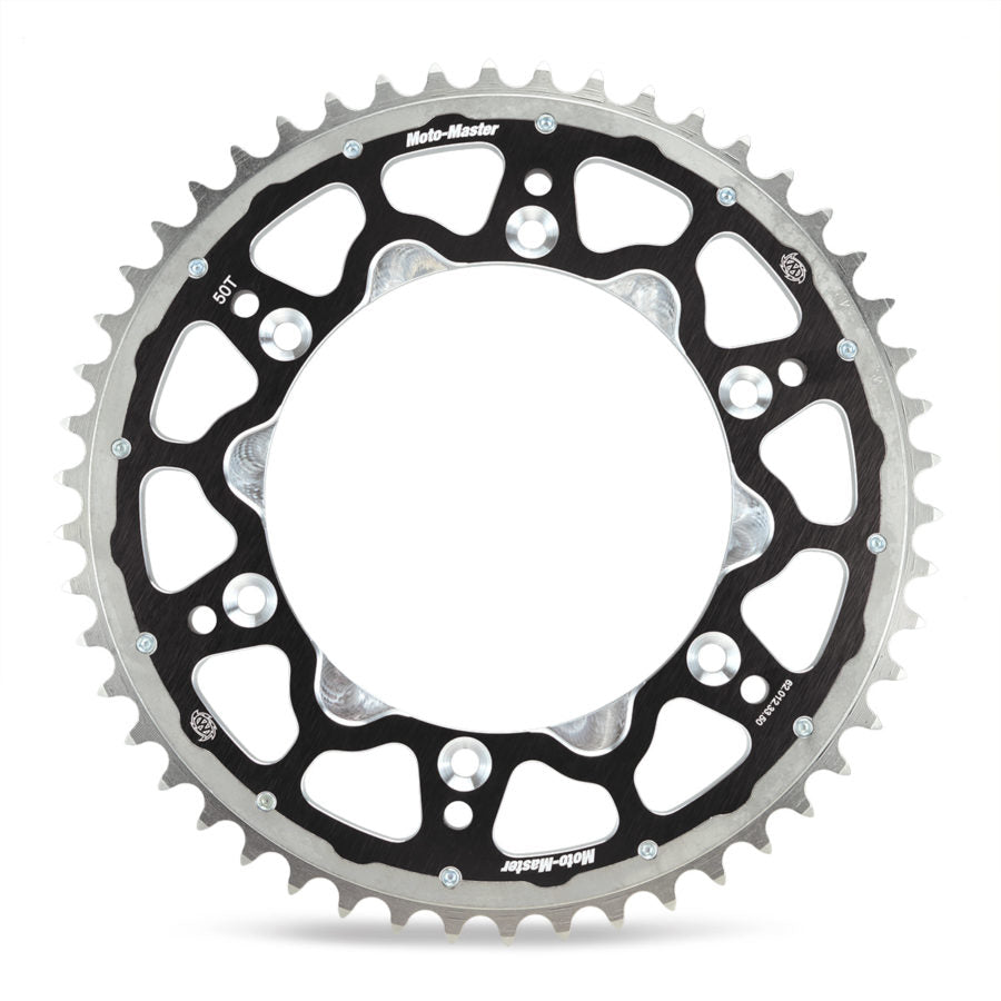 REAR SPROCKET FUSION DUAL RING (STEEL/ALUMINIUM) 4549-49 BLACK KTM 250/350 FREERIDE '14-'17 (SEE DETAILS)