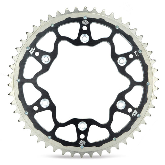 REAR SPROCKET DUAL RING (STEEL/ALUMINIUM) 289-48 BLACK BETA RR '13-'25, HONDA CR/CRF '83-'25 (JTR210.48) (CHAIN 520)