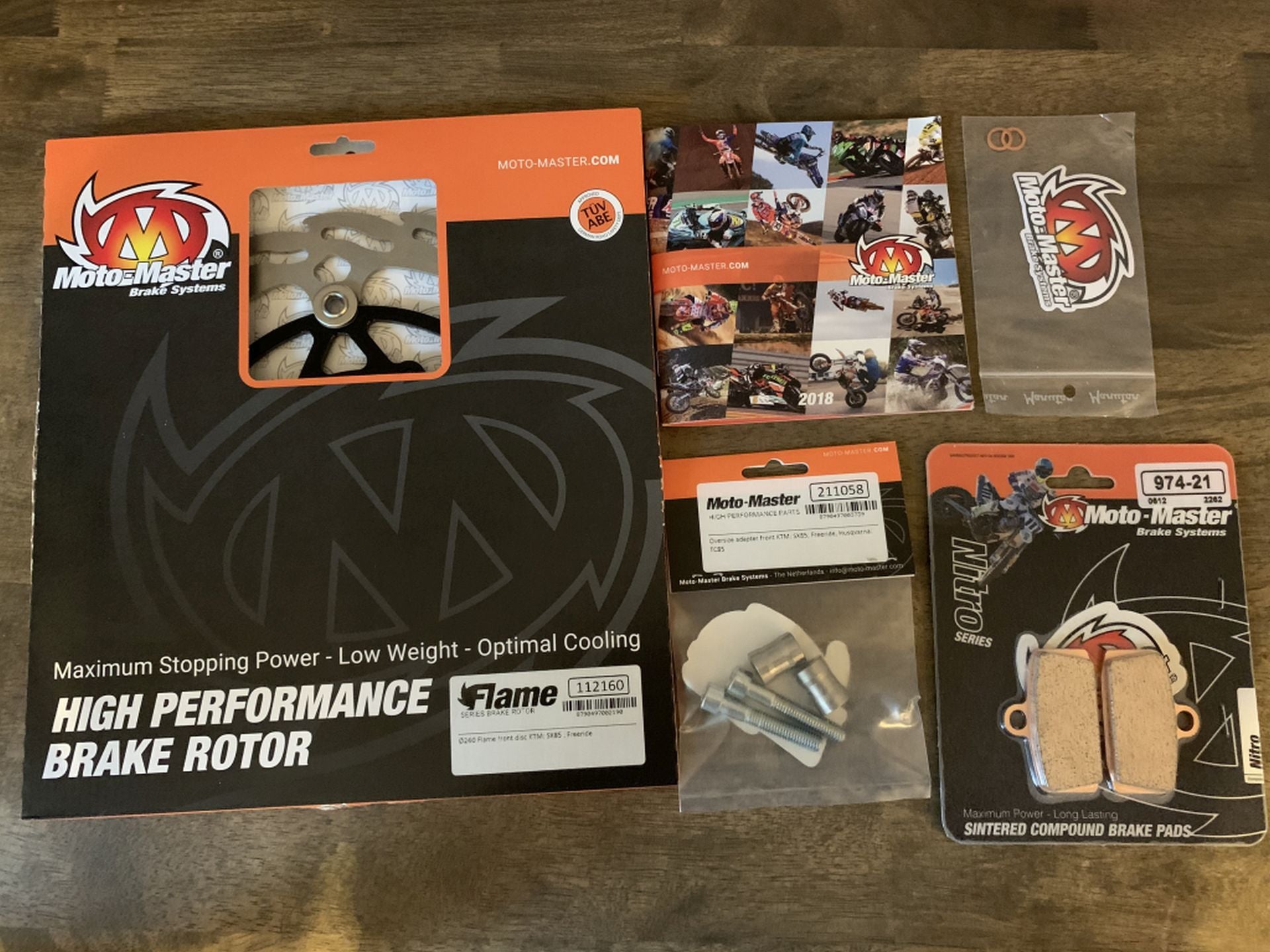 BRAKE SYSTEM KIT TC85 HUSQVARNA '14-'19, SX85 KTM '12-'19, FREERIDE E-SX KTM '12-'19 (INCLUDES DISC 260MM 112160, ADAPTER, PADS)