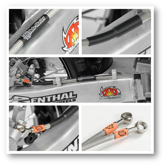 BRAKE HOSE STAINLESS STEEL FRONT YAMAHA YZ/YZF/WR/WRF250/450 '08-, FANTIC XE/XF (SEE DETAILS)