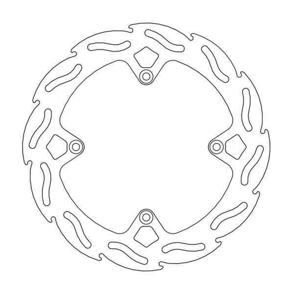 BRAKE DISC FLAME REAR 220MM FREERIDE350 '12-'17, KTM SX85 '11-'17, FREERIDE250 '14-'17, HUSQVARNA TC85 '14-'17 (NG1281X)