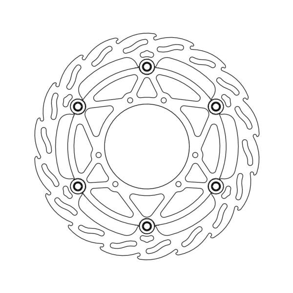 BRAKE DISC FRONT FLAME FLOATING 270MM CRF450/250 '04-, HONDA CR125/250 '95-'07, CANNONDALE 440 '03-