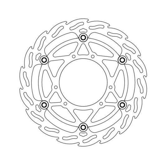 BRAKE DISC FRONT FLAME FLOATING 270MM CRF450/250 '04-, HONDA CR125/250 '95-'07, CANNONDALE 440 '03-
