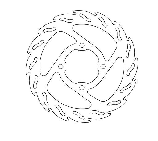 BRAKE DISC REAR FLAME GASGAS MC65 '21-'22, SX65 '04-'22, HUSQVARNA TC65 '17-'22