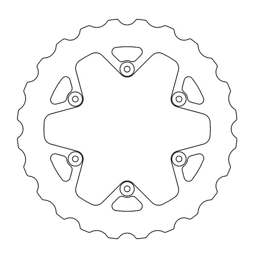 BRAKE DISC REAR FIXED MUD SERIES YAMAHA YZF125/250/450 '02-'18, YZ125 '02-'18, YZ250 '02-'20 245MM