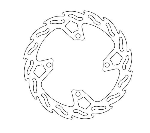 BRAKE DISC REAR BIMOTA BX450 '23-, KX450 '19-, KAWASAKI KX250 '20 (THICKNESS 4.4MM)