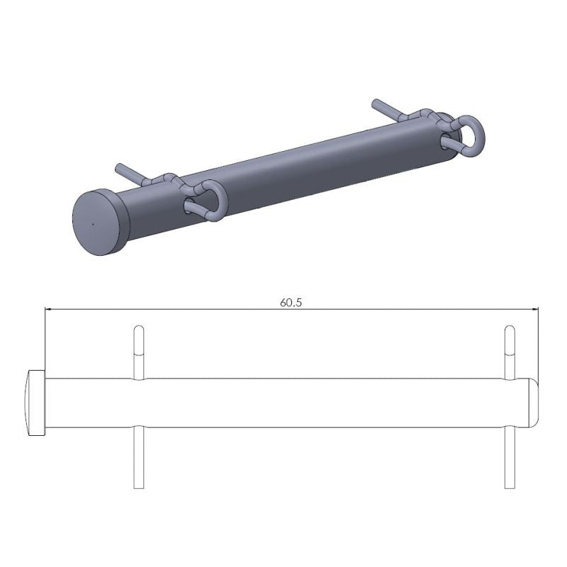 BRAKE PAD PIN (HANGER) REAR KTM125/530 '09-'19, HUSABERG125/570, HUSQVARNA350/125 '14-'19