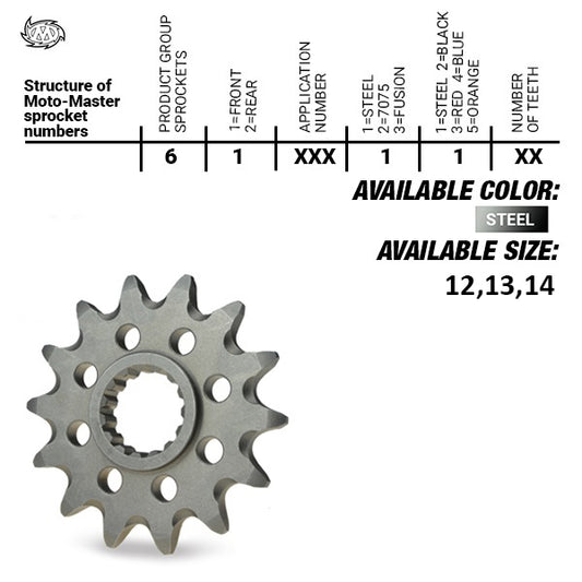 FRONT SPROCKET 2102-13 SELF-CLEANING (JTF715.13) GASGAS EC125/200/250/300 '00-'20, RIEJU MR300 '21-
