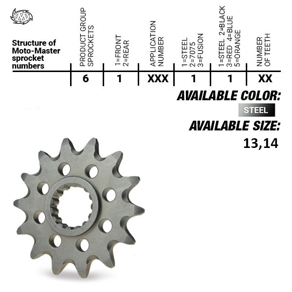 FRONT SPROCKET 2311-13 SELF-CLEANING SHERCO 250SE/300SE '13-'23, 450SE '16-'20