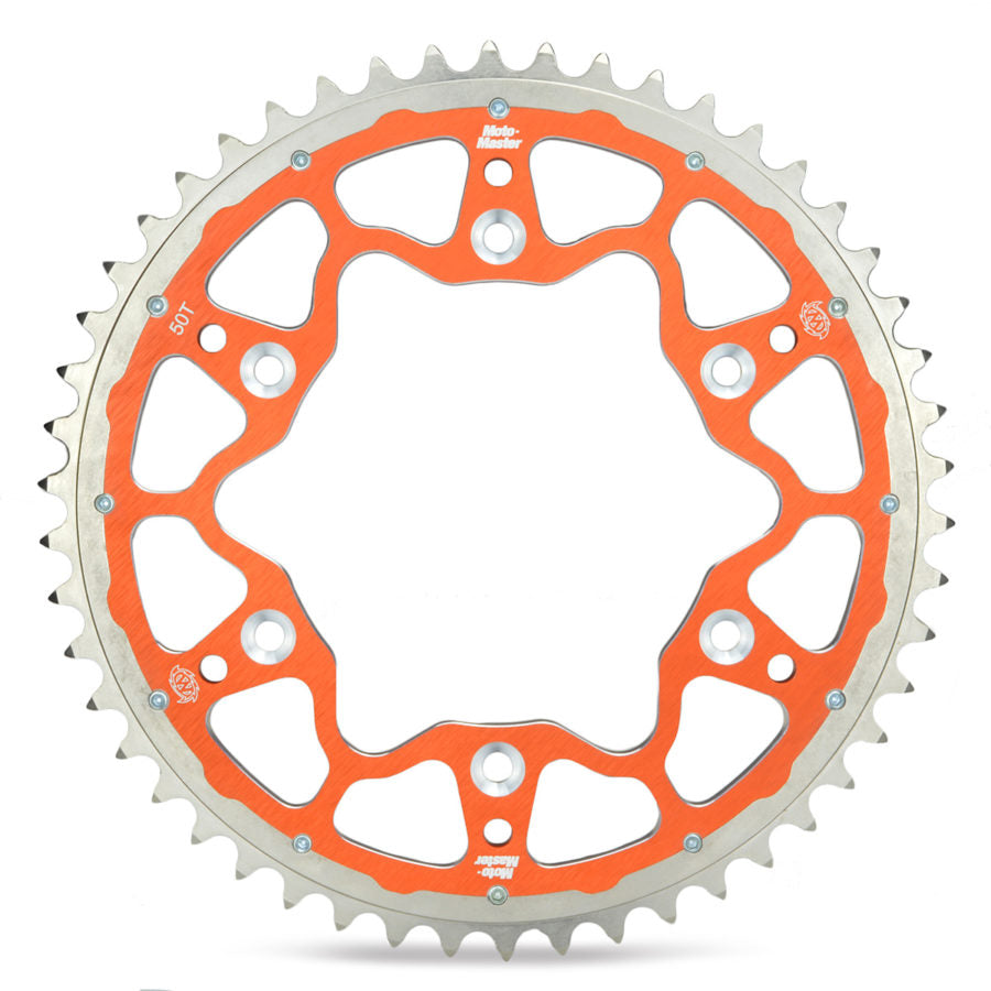 REAR SPROCKET DUAL RING (STEEL/ALUMINIUM) 899-50 ORANGE KTM/HUSQVARNA/HUSABERG (JTA897.50) (CHAIN 520)